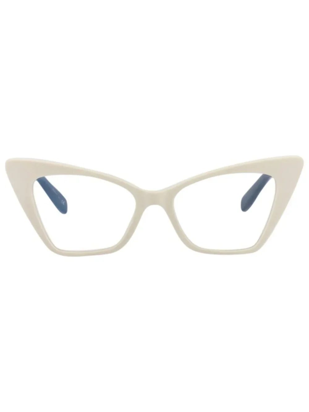 New Saint Laurent Women's Eyeglasses Cat Eye Acetate Frame Ivory Black
